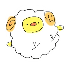 [LINEスタンプ] ひよこひつじ
