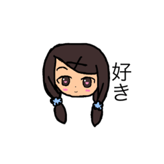 [LINEスタンプ] 女の子(手描きスタンプ)