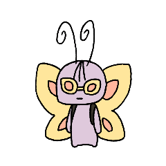 [LINEスタンプ] 恐竜と蝶