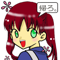 [LINEスタンプ] 制服女子(tottoko)