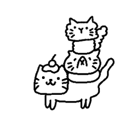 [LINEスタンプ] 好きを受け流すスイーツねこ