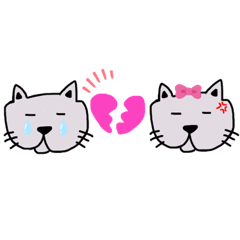[LINEスタンプ] ねこの表情シリーズ