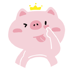 [LINEスタンプ] The Pinky Pig - Pipiの画像（メイン）