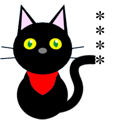 [LINEスタンプ] 黒猫クロにゃんのカスタムスタンプの画像（メイン）