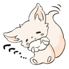 [LINEスタンプ] 癒しきつねのコンちゃん