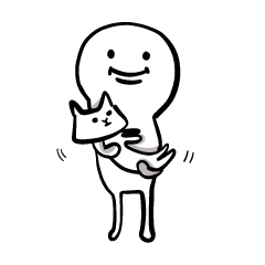 [LINEスタンプ] 白い人と猫のふぅこ