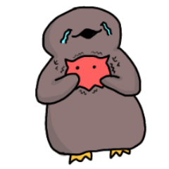 [LINEスタンプ] 王様ペンギンの赤ちゃんキウイさん