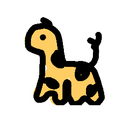 [LINEスタンプ] ひとふで 動物