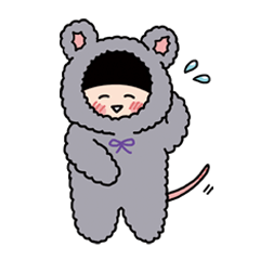 [LINEスタンプ] ゆるっとリボンねずみ〜ズ
