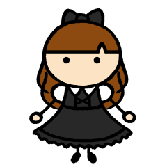 [LINEスタンプ] ゴシックロリータファッションの女の子