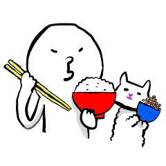 [LINEスタンプ] 白い人と猫のふぅこ2