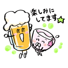 [LINEスタンプ] ジョッキちゃんとおちょこちゃん