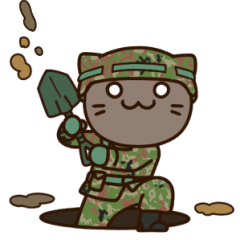 [LINEスタンプ] 陸猫隊機動中隊