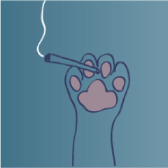 [LINEスタンプ] タバコと犬