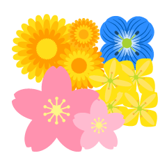 [LINEスタンプ] 春っぽいお花