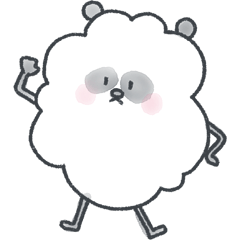 [LINEスタンプ] ふわふわなパンダと仲間達 1