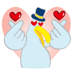 [LINEスタンプ] 山高帽が好きなアルバトロス