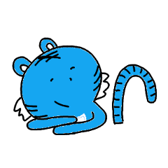 [LINEスタンプ] 幸せの青いトラ vol.2