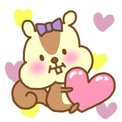 [LINEスタンプ] ぷくぷくほっぺのりす♪日常会話