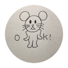 [LINEスタンプ] キモカワ！落書きネズミの返事
