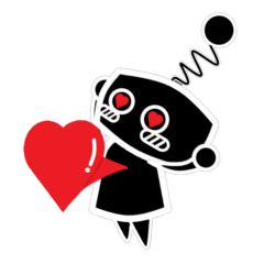 [LINEスタンプ] 【愛】小さなロボット「マメロボ」