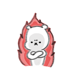 [LINEスタンプ] しろくまのぼんやり毎日。