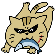 [LINEスタンプ] ちょいワルゆすねこの毎日スタンプ