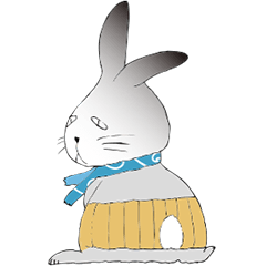[LINEスタンプ] 不器用なうさぎ・ぎんさんの心の叫び