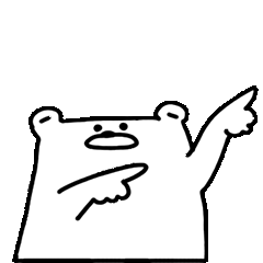 [LINEスタンプ] 上半身だけで感情表現する白くま