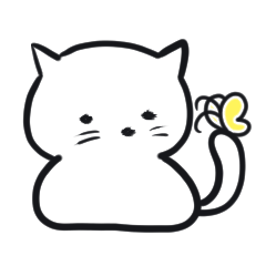 [LINEスタンプ] しろふわ猫