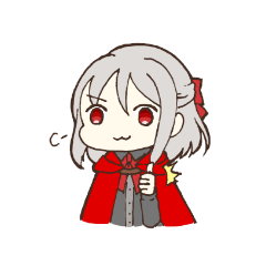 [LINEスタンプ] 銀髪赤目ちゃんのスタンプ