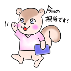 [LINEスタンプ] 新人ナース リスのチッチ 仕事基礎編