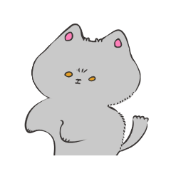 [LINEスタンプ] あむちゃん 灰色こねこ登場編