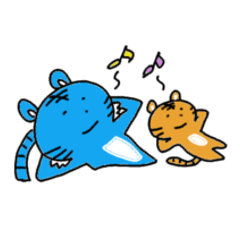 [LINEスタンプ] 幸せの青いトラ vol.3