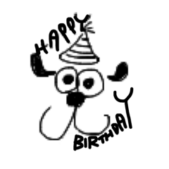 [LINEスタンプ] 手書きすぎるイヌ
