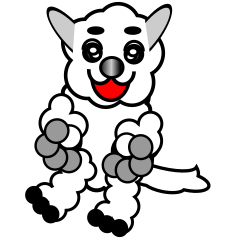 [LINEスタンプ] もふもふ毛並み犬