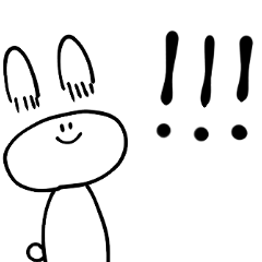 [LINEスタンプ] 自由なうさぎさんのスタンプ