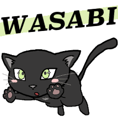 [LINEスタンプ] WASABI chat noirの画像（メイン）