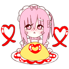 [LINEスタンプ] もも♡ももメイド喫茶