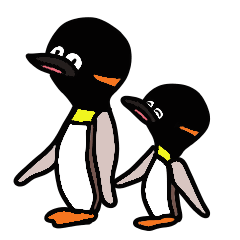 [LINEスタンプ] 親子ペンギン