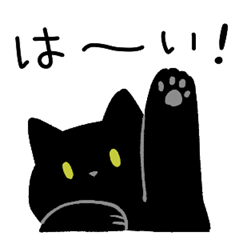 [LINEスタンプ] 黒猫ろん(ゆる敬語)