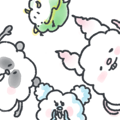 [LINEスタンプ] ふわふわのパンダと仲間達2