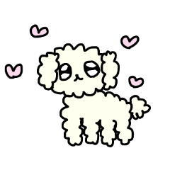 [LINEスタンプ] 白くてフワフワの犬