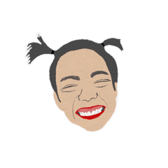 [LINEスタンプ] 顔、顔、顔、、