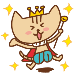 [LINEスタンプ] ねこの王様 ルートヴィヒ22世