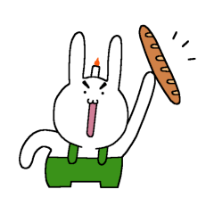 [LINEスタンプ] シュールな燃焼うさぎのスタンプ