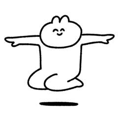 [LINEスタンプ] 動く！にんまりうさぎさん