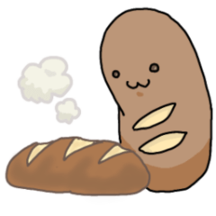 [LINEスタンプ] フランスパンくんとゆかいなふぁみりーたち