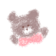 [LINEスタンプ] くま（あわい色ver.）