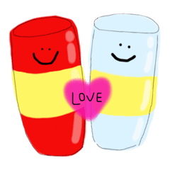 [LINEスタンプ] 赤と白の強い味方(๑•̀ㅂ•́)و
